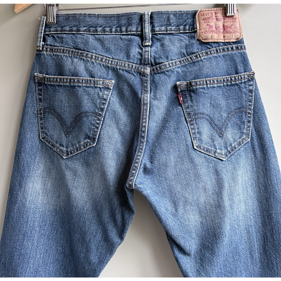 LEVIS 514 Slim Straight Jeans 30x32 Blue Medium Wash Cotton Denim Casual Pants - Picture 6 of 14